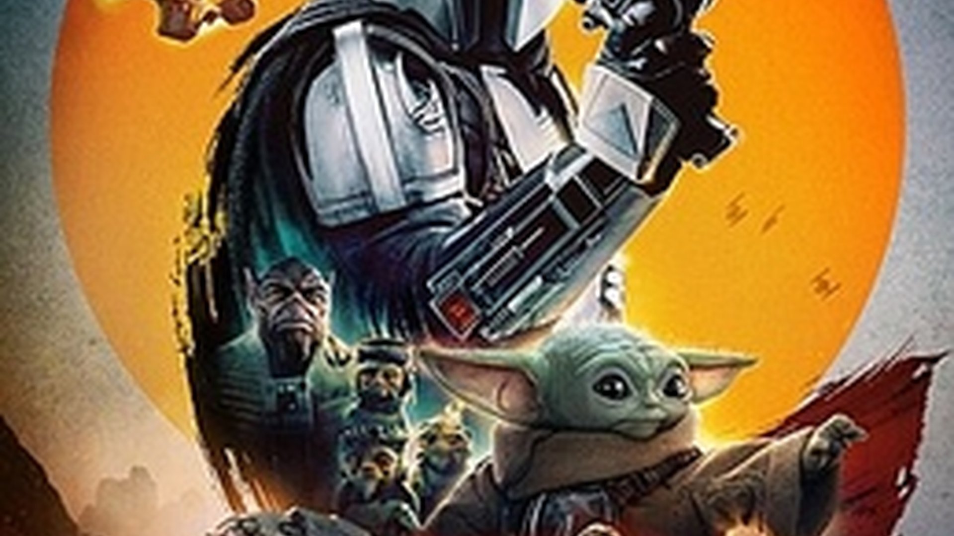 Cinematic still for The Mandalorian and Grogu